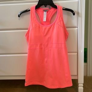 Athleta women’s tank top, salmon color, size small